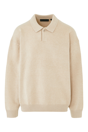 Essentials Knit Polo Sweater